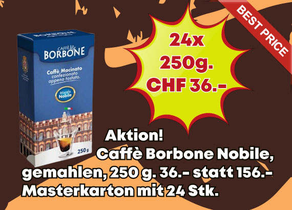 MASTERKARTON CAFFÈ BORBONE GEMAHLEN