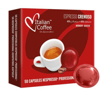 Italian Coffee Espresso Cremoso Nespresso Professional kompatibel 50 Pads