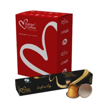 Italian Coffee Infinity Monorigine Nespresso kompatibel 100 Alu-Kapseln