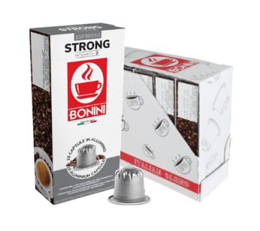 Tiziano Bonini Strong Nespresso kompatibel Alu-Kapseln 100 Stk.