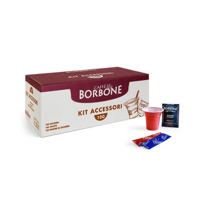 Borbone Kit 100 Zucchero Bicchierini Palettine