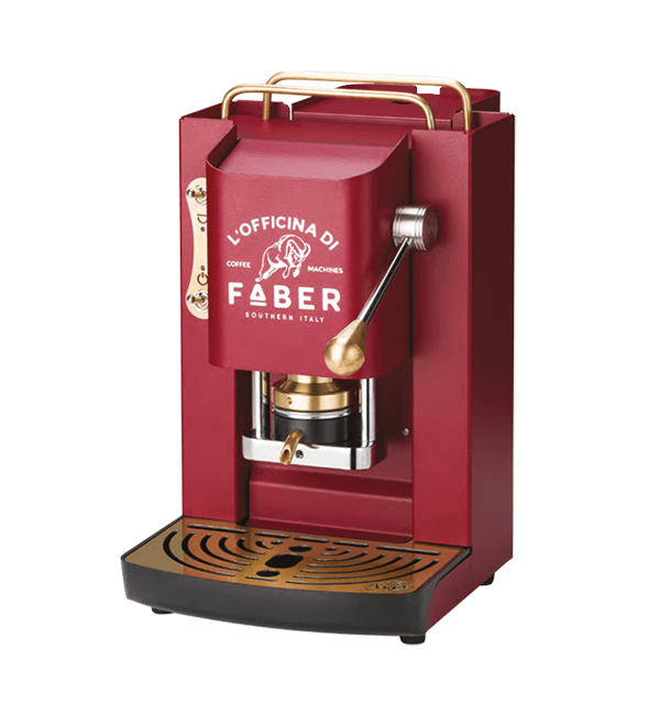 Officina di Faber Pro Deluxe Basic Kaffeemaschine Cherry Red