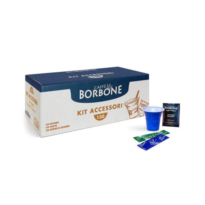 Borbone Kit 150 Zucchero Bicchierini Palettine